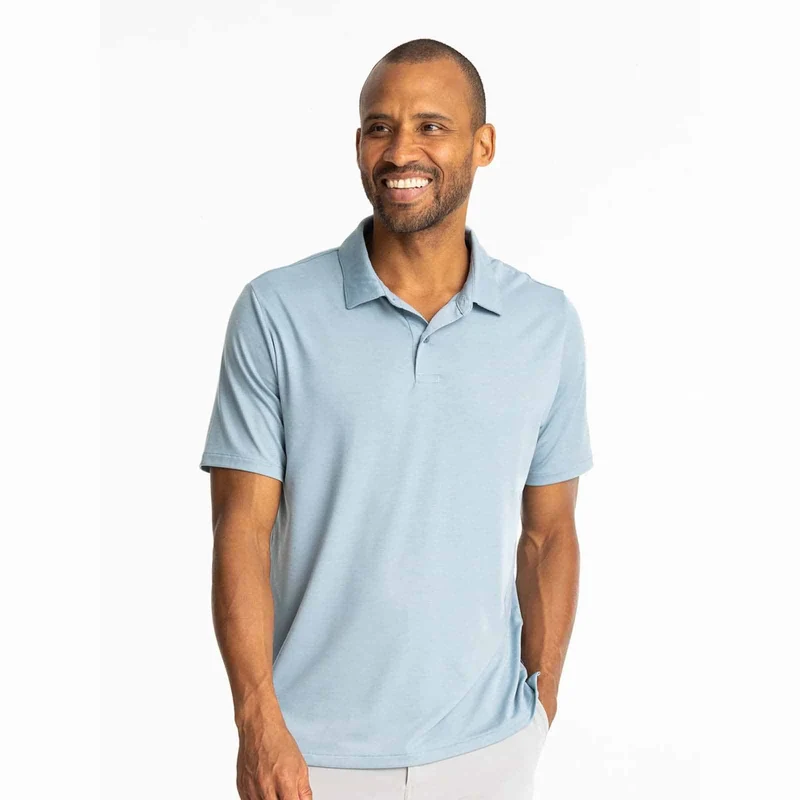 Free Fly Men's Elevate Polo BLUE FOG / XLRG