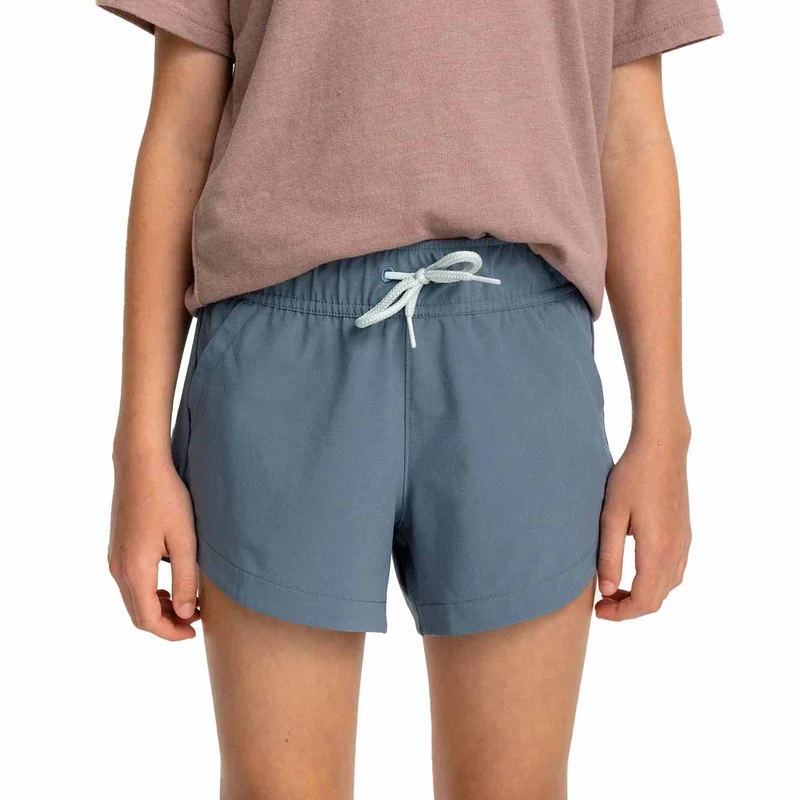 Free Fly Girls' Pull-On Breeze Shorts PACIFIC BLUE / SM