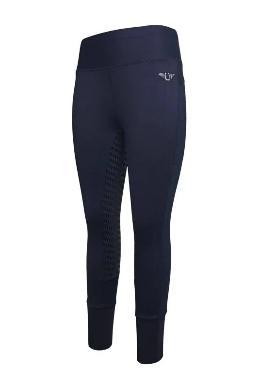 TuffRider Ladies Marathon Full Seat Tights Charcoal / 2X-Large