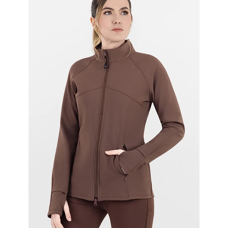 Dapplebay Ladies Sport Fit Jacket Chocolate / Medium