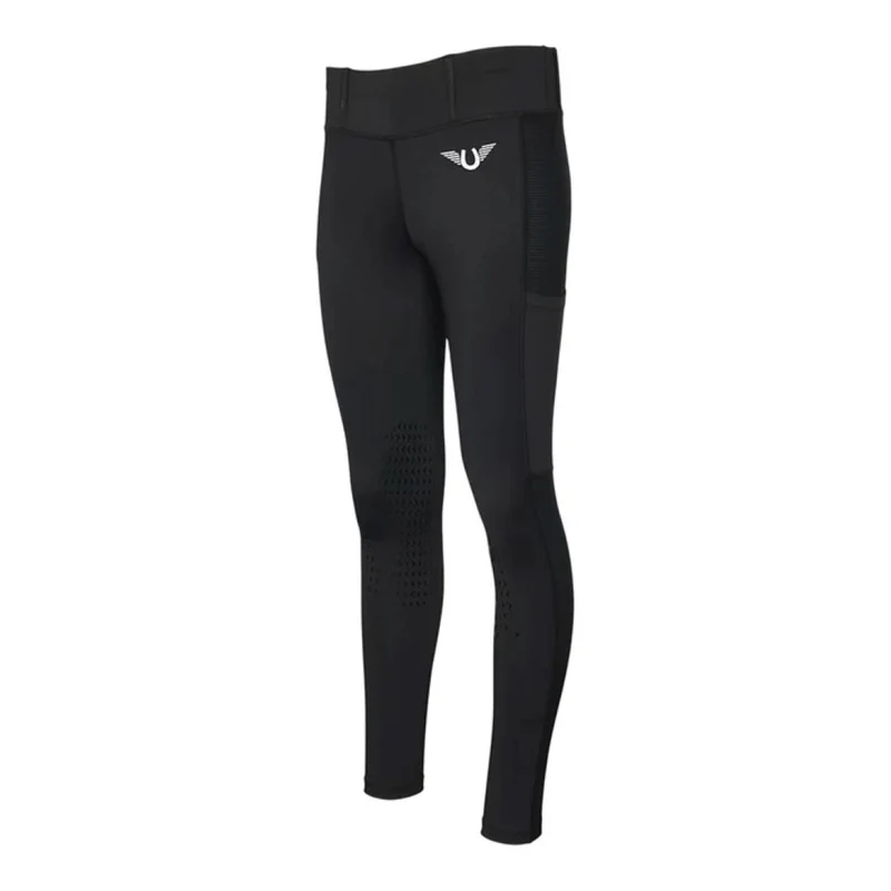 TuffRider Ladies Sport Tights With Phone Pockets & Belt Loops Black / X-Large