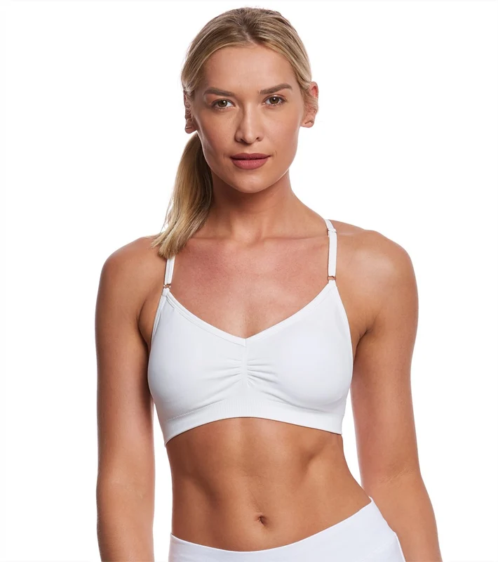 NUX Skinny Seamless Yoga Sports Bra White / L