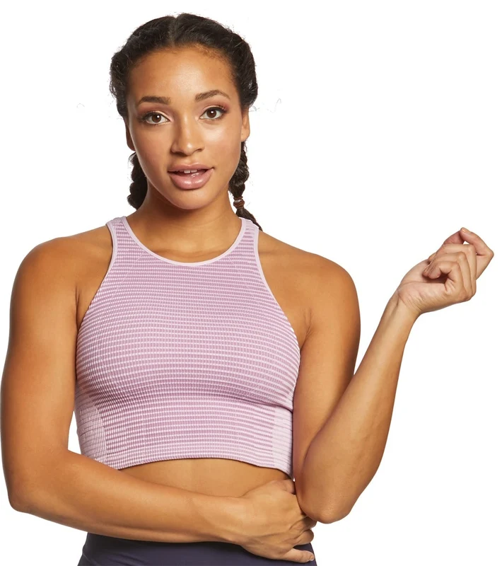NUX Rib Step Seamless Crop Top Orchid / M