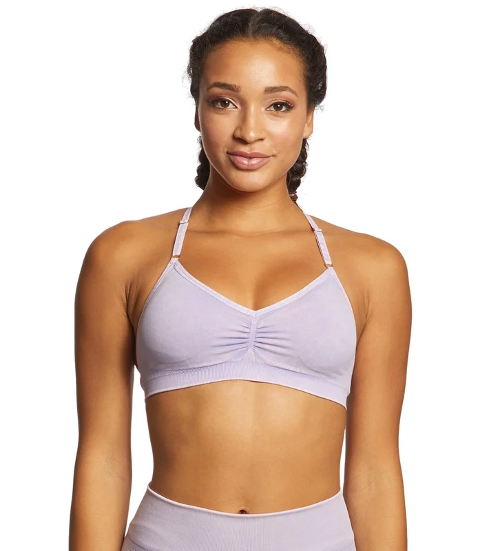 NUX Skinny Mineral Wash Seamless Yoga Sports Bra Orchid Wash / M