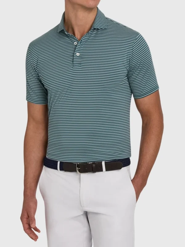 Holderness & Bourne Men's The Dover Polo XL / CALIFORNIA SPRUCE/WHITE