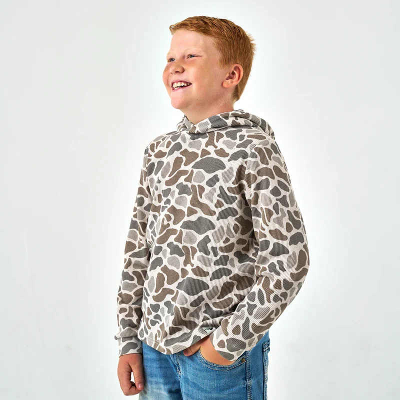 Burlebo Youth Thermal Hoodie CLASSIC DEER CAMO / MED