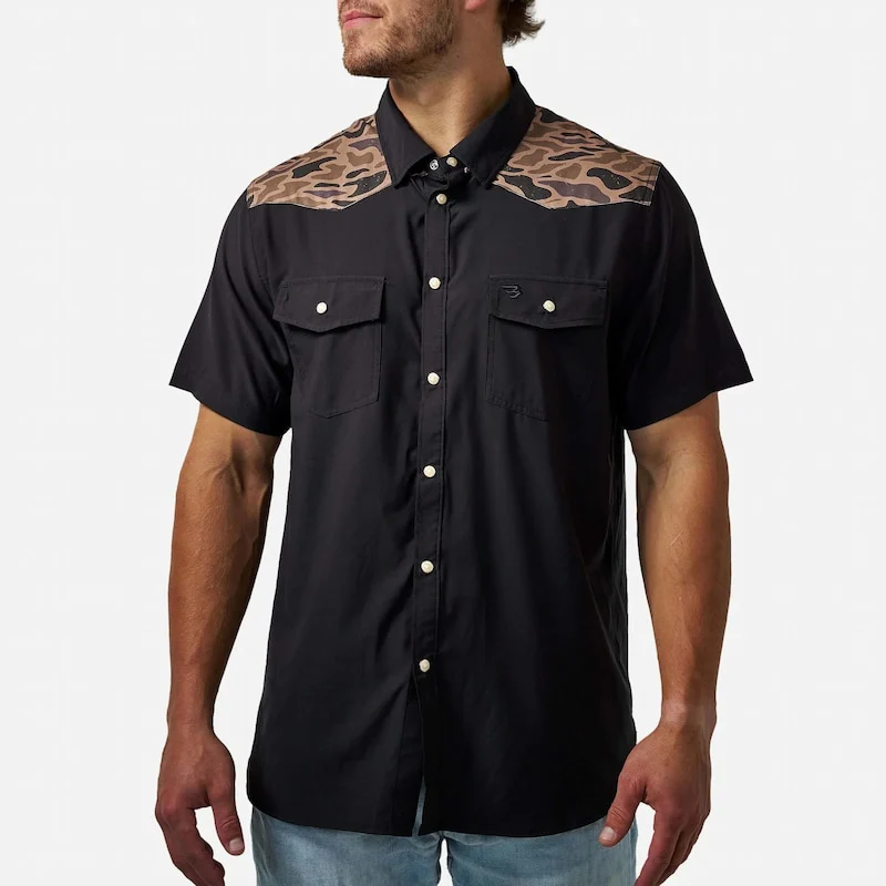 Burlebo Men's Performance Western Shirt DEER SEASON / MED