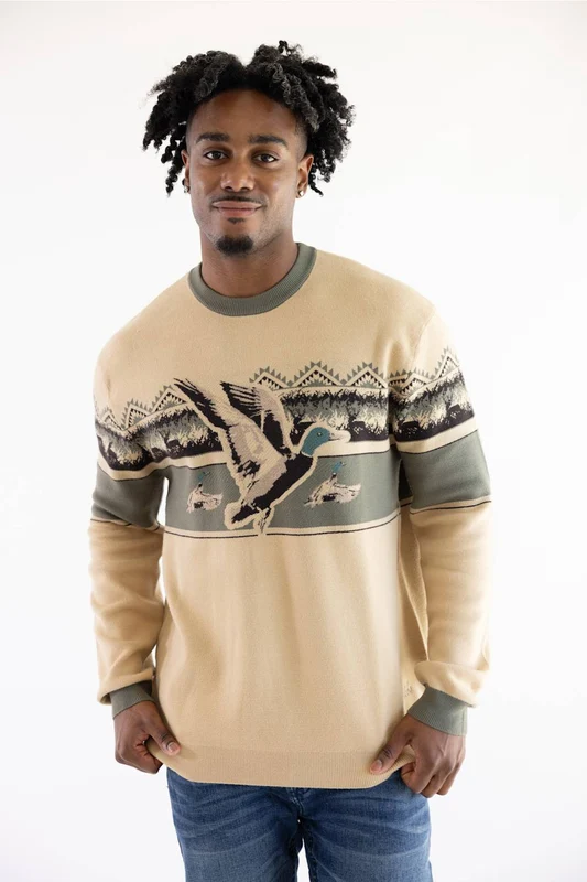 Burlebo Vintage Duck Cabin Sweater for Men in Cream S / Cream