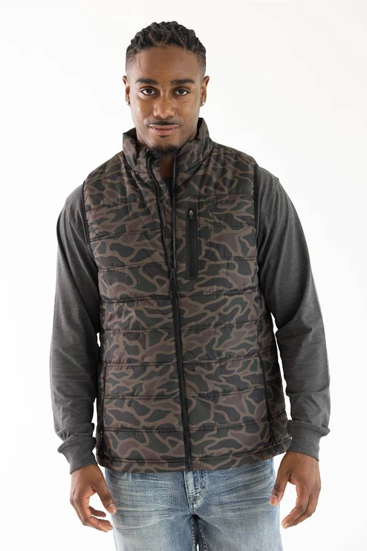 Burlebo Puffer Vest for Men in Bendita Camo M / Bendita Camo