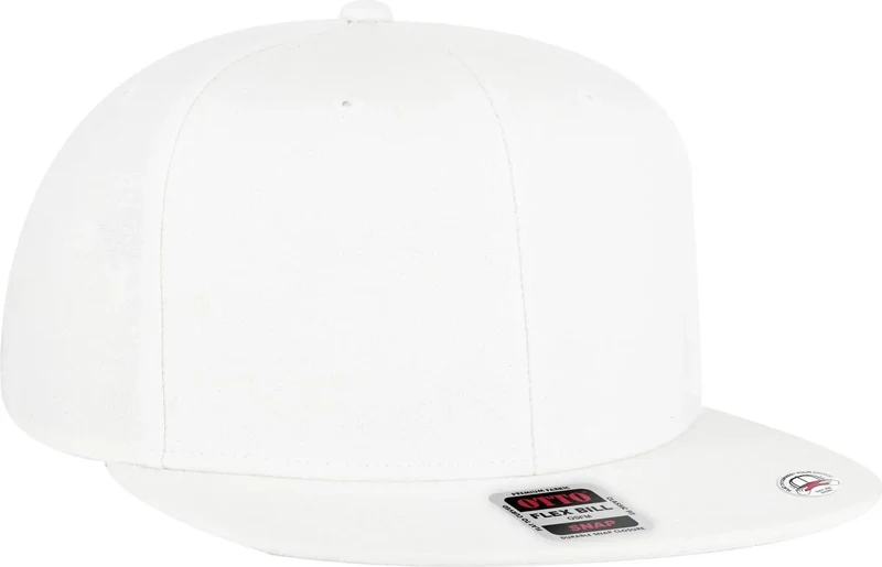 OTTO 125-978 "OTTO Snap" 6 Panel Pro Style Snapback Cap - Wht White / 6 1/2" - 7 5/8"