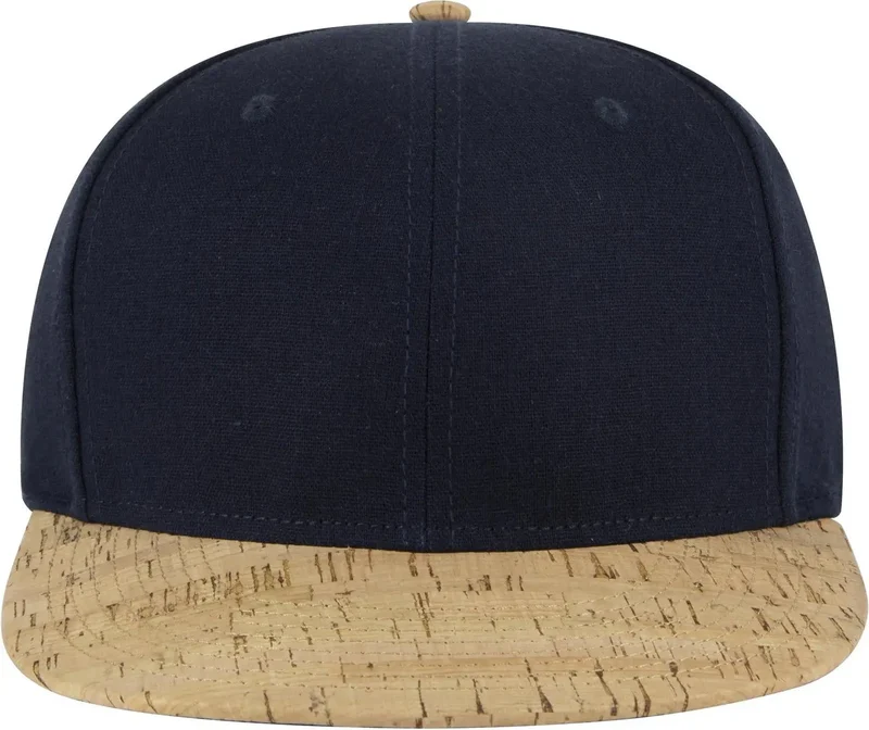 OTTO 125-978 "OTTO Snap" 6 Panel Pro Style Snapback Cap - Cork/Nvy Blue-Navy Brown-Light / 6 1/2" - 7 5/8"