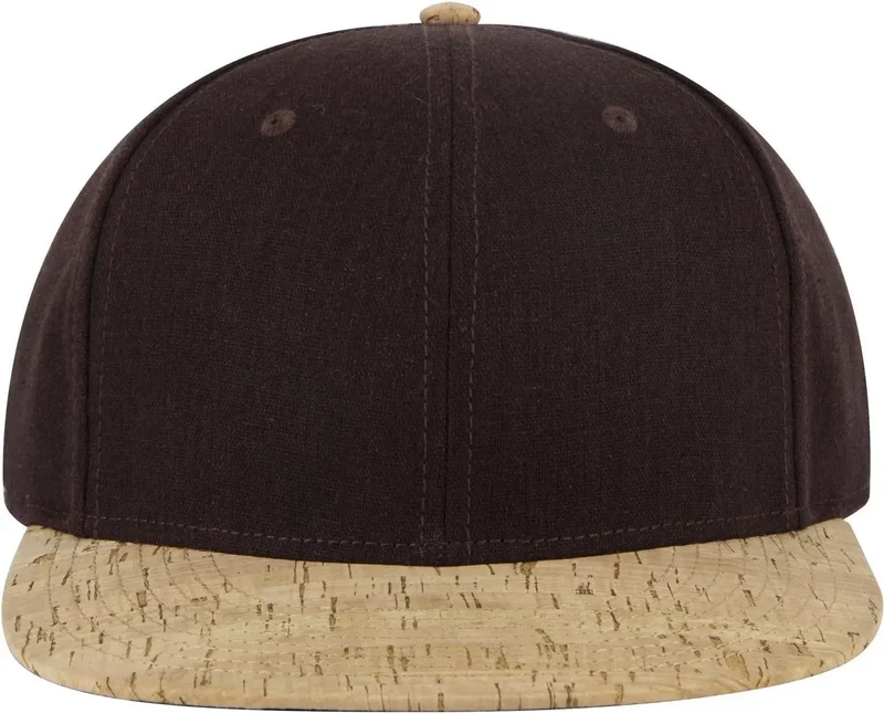 OTTO 125-978 "OTTO Snap" 6 Panel Pro Style Snapback Cap - Cork/Dk.Brn Red-Maroon Brown-Light / 6 1/2" - 7 5/8"