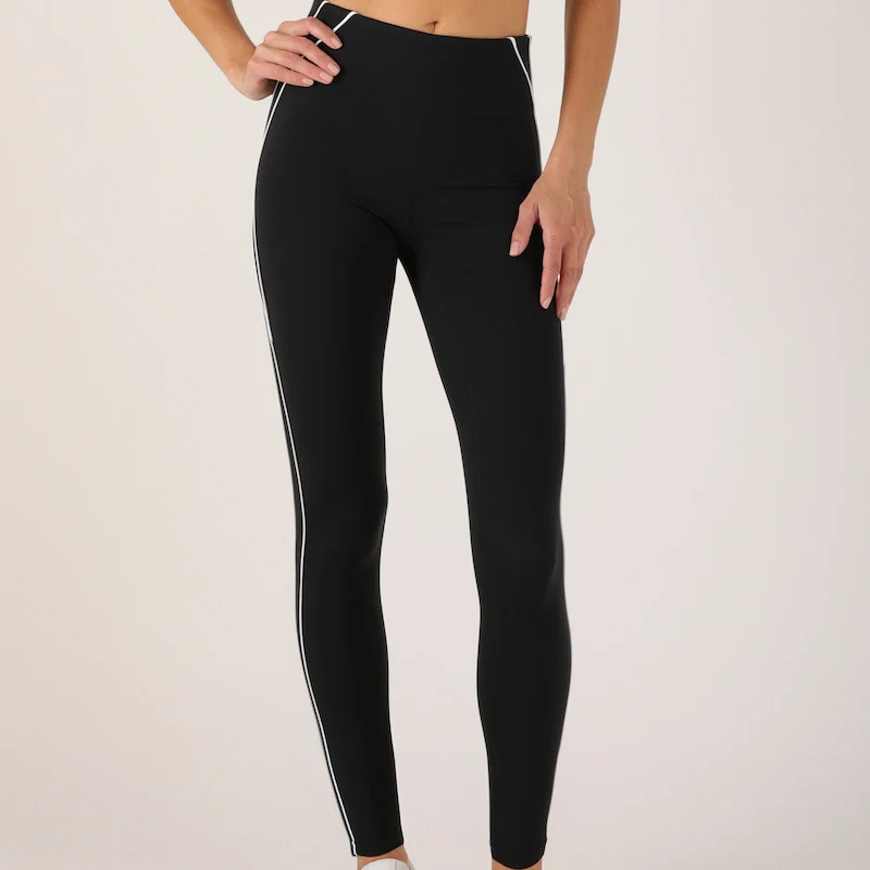 Glyder Women's Power Stride Leggings BLACK/WHITE / LARG