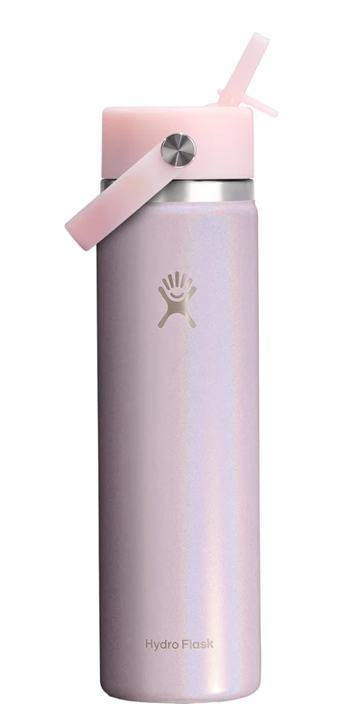 24oz Wide Flex Straw Glimmer Pink