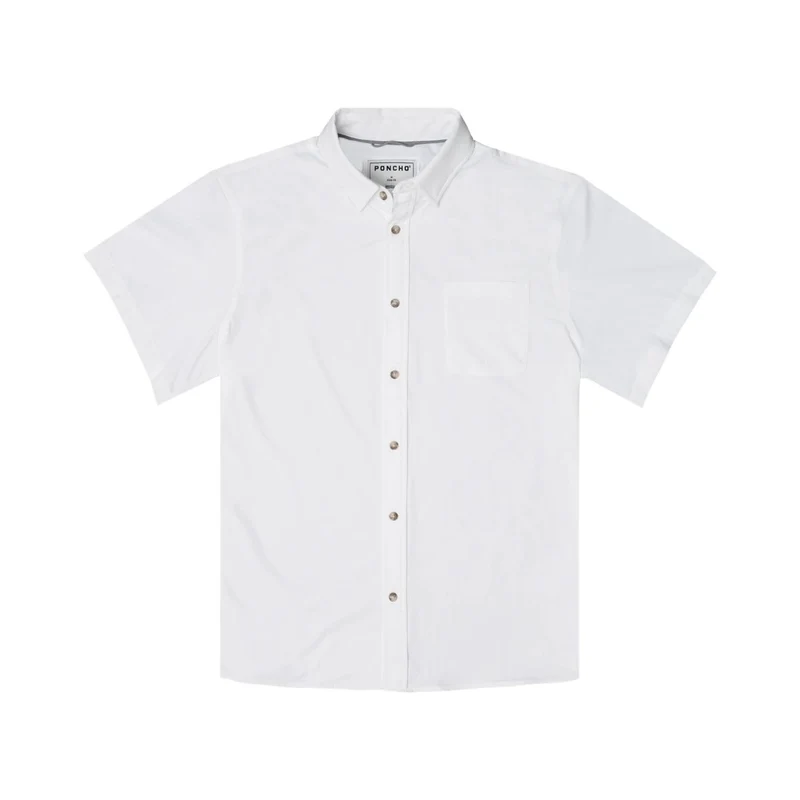 Poncho Men's Ultra-Light Short Sleeve Performance - The Mountain Goat WHITE / XLRG