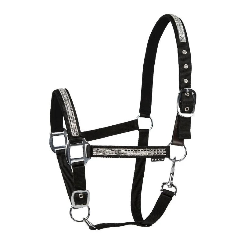 Lettia Bling Breakaway Halter Black/Silver / Horse