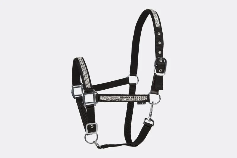 Lettia Bling Breakaway Halter Black/Silver / Oversize