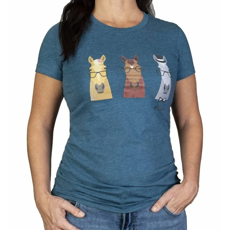 Hip Horses Tee Heather Sm Blu Teal / Medium