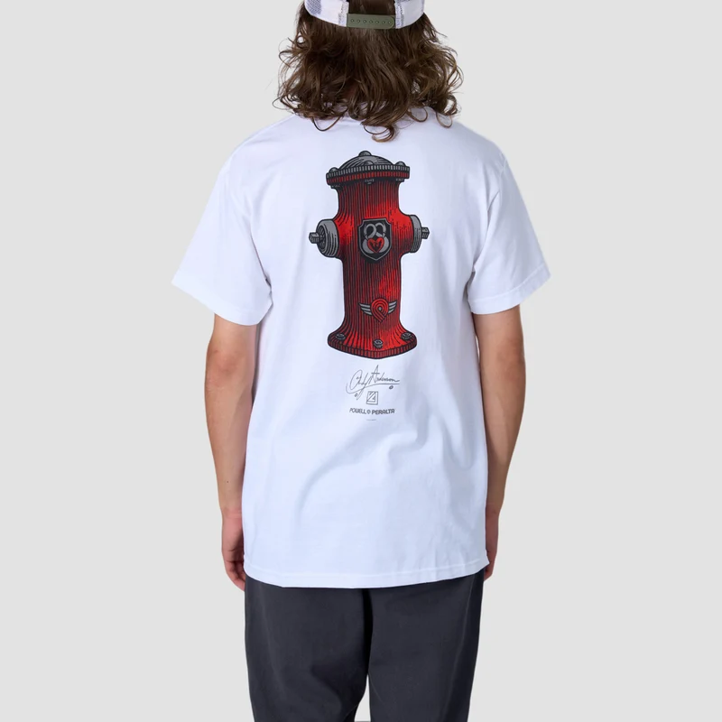 Powell Peralta Andy Anderson Hydrant 2 T-Shirt White X-Large / White