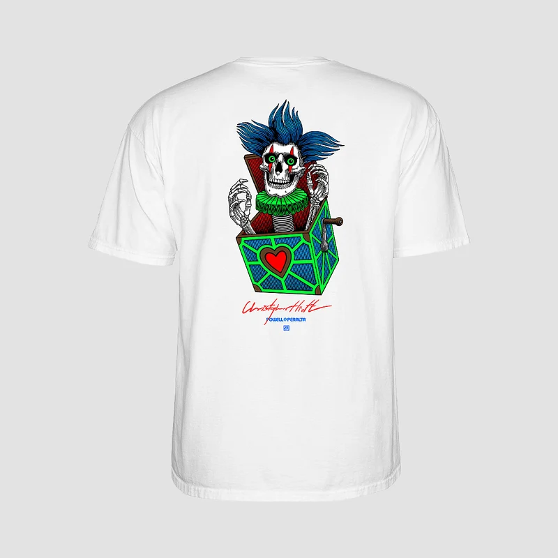 Powell Peralta Chris Hiett Skull T-Shirt White Medium / White