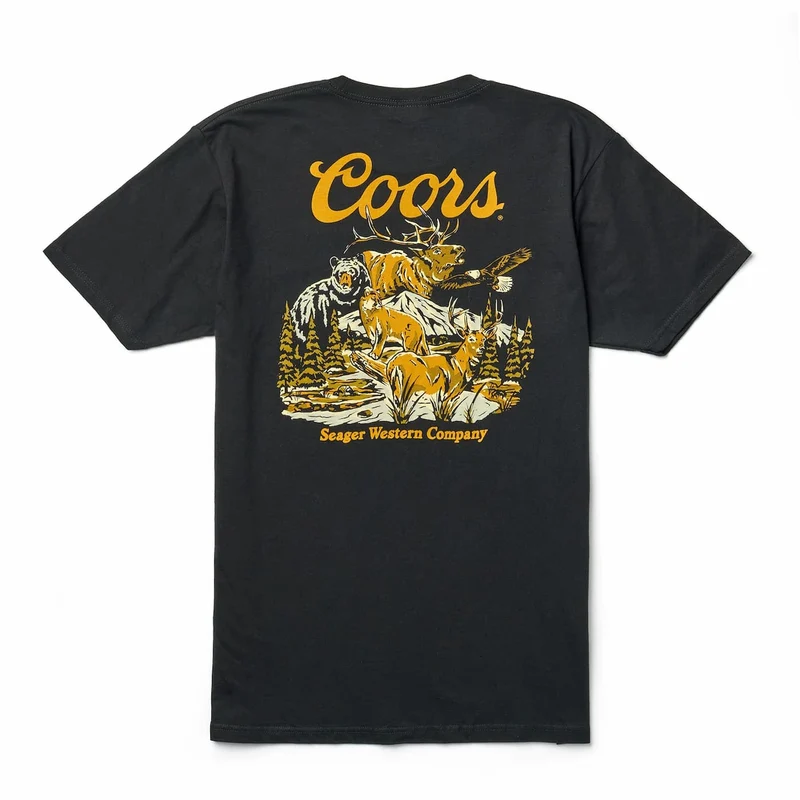 Seager Men's Coors Banquet Preserve Short Sleeve T-shirt BLACK / MED