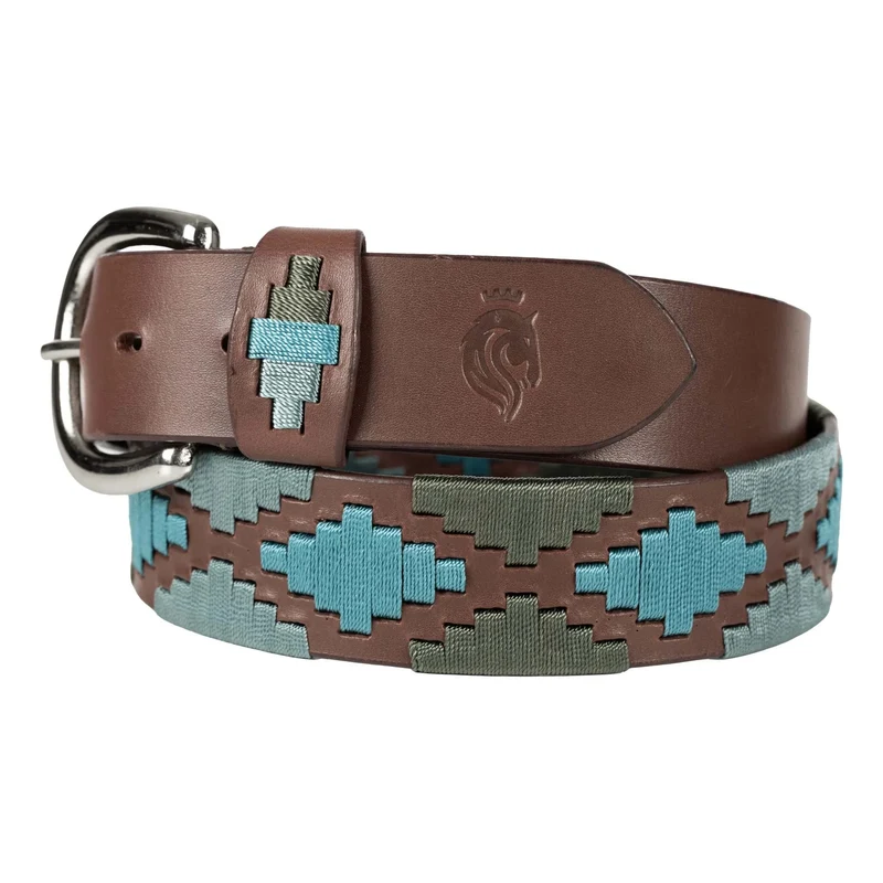 Equinavia Siri Polo Belt Chestnut Brown/Lyons Blue/Glacier Blue / X-Large