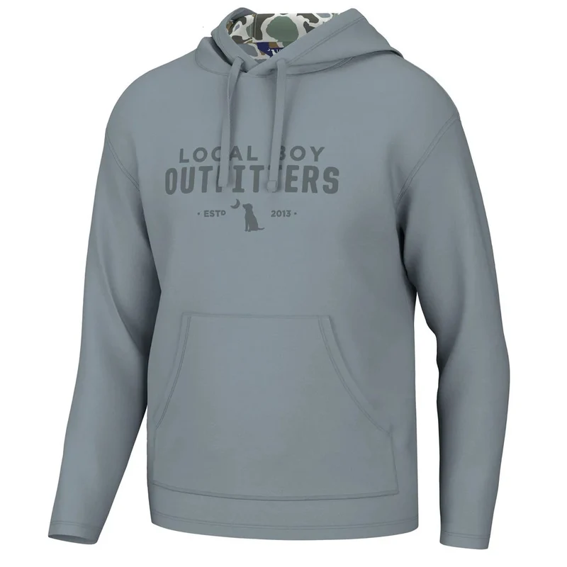 Local Boy Men's Poly-Fleece Hoodie LIGHT SLATE / 3XL