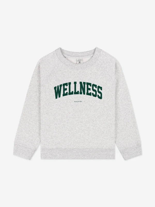 Sporty & Rich Kids Wellness Sweatshirt in Grey Grey / 6 - 8 Yrs