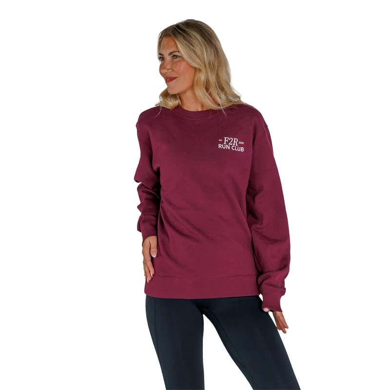F2R Running Late Crew Maroon / Large