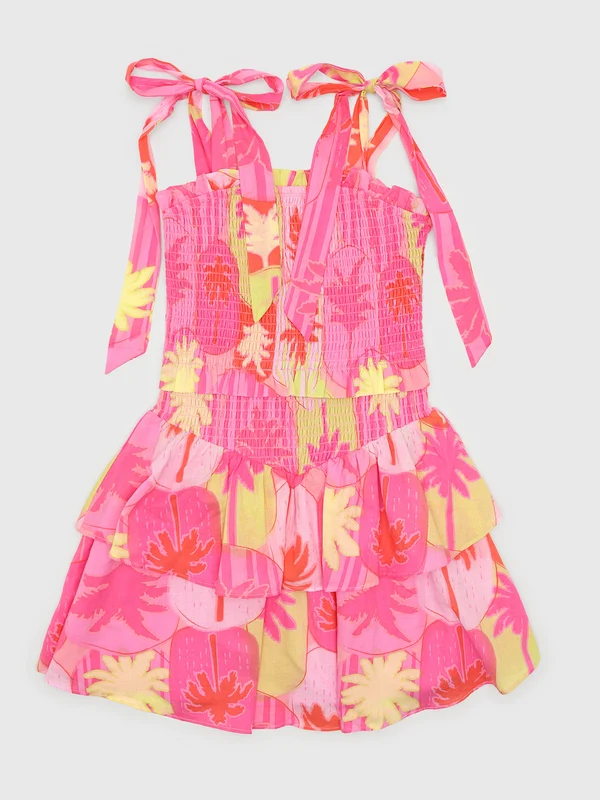 J. Marie Girls' The Cara Tie Strap Dress S (7/8) / PINK