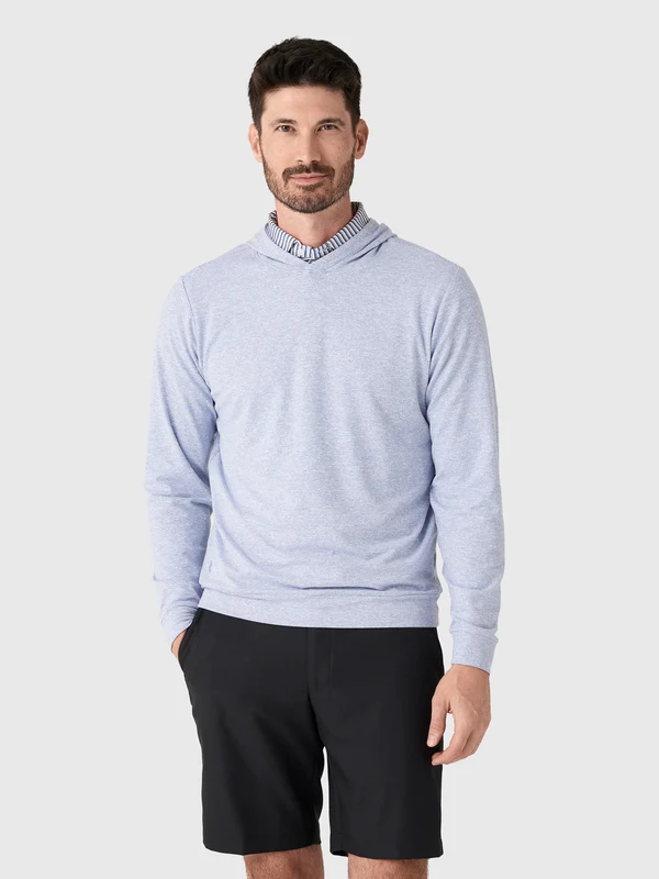 Holderness & Bourne Men's The Hamilton Hoodie XL / HEATHERED SHORELINE BLUE & WHITE