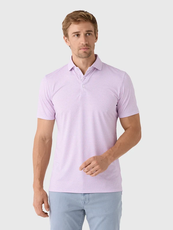 Holderness & Bourne Men's The Justice Polo XL / HORIZON BLUE & CABERNET