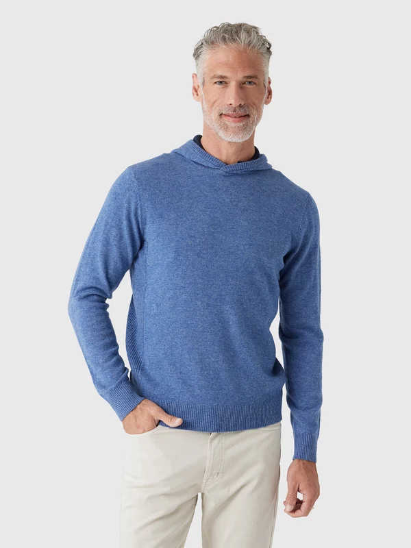 Holderness & Bourne Men's The Logan Hoodie Sweater L / HEATHERED PACIFIC BLUE
