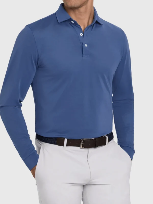Holderness & Bourne Men's The Abbott Polo M / PACIFIC BLUE