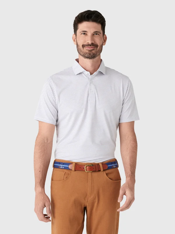 Holderness & Bourne Men's The Latham Polo M / DUNE/PACIFIC BLUE