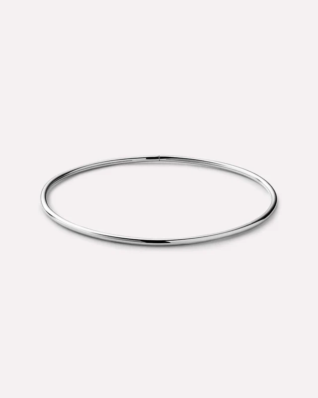 Silver Bangle - Carter Silver (2mm) S/M