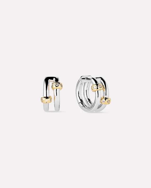 Silver Earrings - Cyrus Double