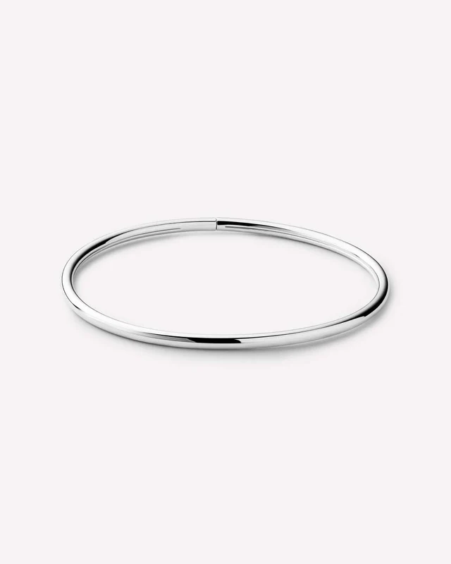 Silver Bangle - Carter Silver (3mm) M/L
