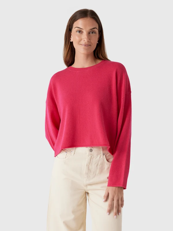 Leset Women's Zoe Crew Sweater M / AZALEA