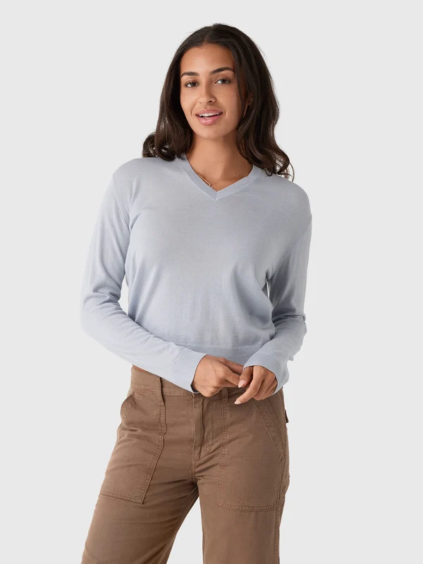 Leset Women's James Classic V-Neck M / HAZE