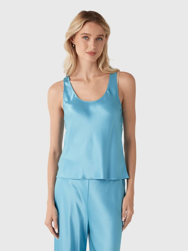 Leset Women's Barb Bias Tank L / SKYE