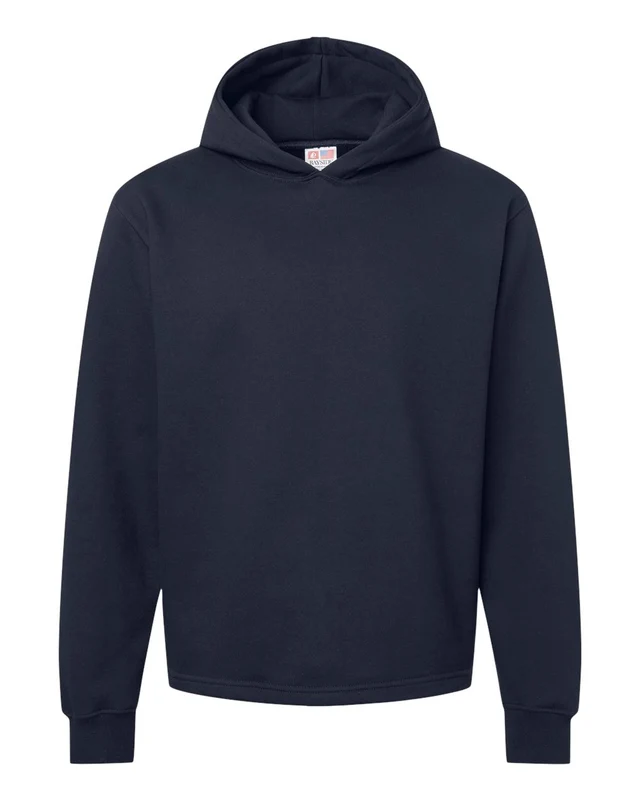 Bayside 975 The Quintessential Hooded Sweatshirt - Navy Blue-Navy / Adult XL