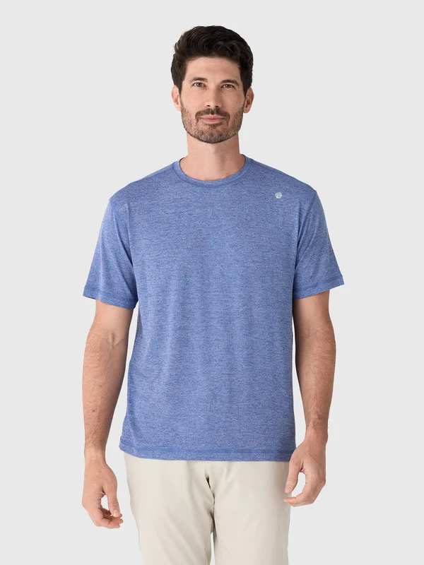 Rhoback Men's Heather Blitz Tech 2.0 Tee XXL / COASTAL BLUE/OXFORD BLUE