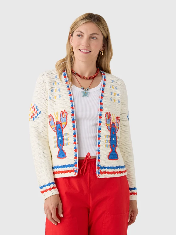Hunter Bell Women's Callen Cardigan L / LOBSTER MULTI