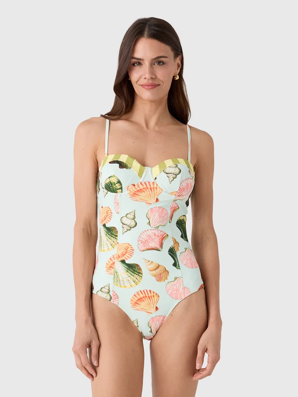 Hunter Bell Women's Nevis One-Piece Swimsuit L / SOMERS SHELL MINT