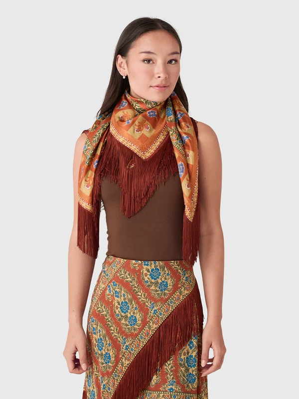 Hunter Bell Women's Oversized Fringe Scarf O/S / AMBER GLEN BROWN