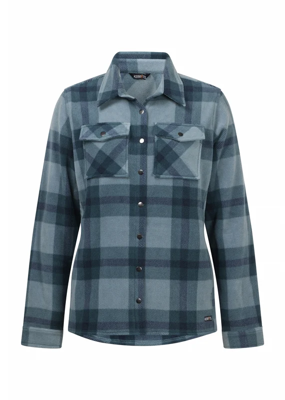 Kerrits Alpine Fleece Jacket Shoreline/Nightfall Plaid / Medium