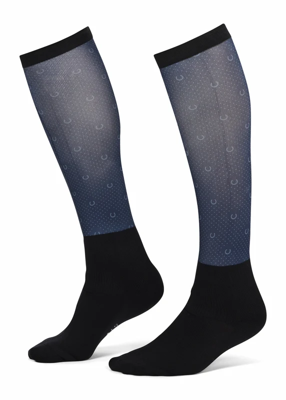 Kerrits Ladies Dual Zone Boot Socks Nightfall Lucky Dots / One Size