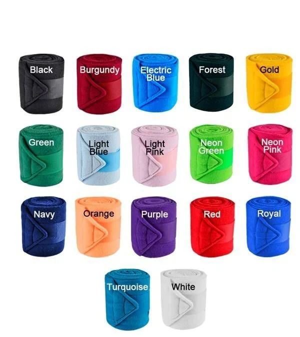 Jacks Polo Bandages 4 3/4" x 9' Black Electric Blue / 4 3/4" x 9'