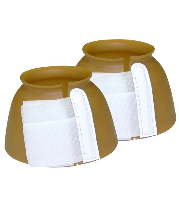 Jacks Smooth Bell Boots with Velcro - Sold in Pairs Gum / Small